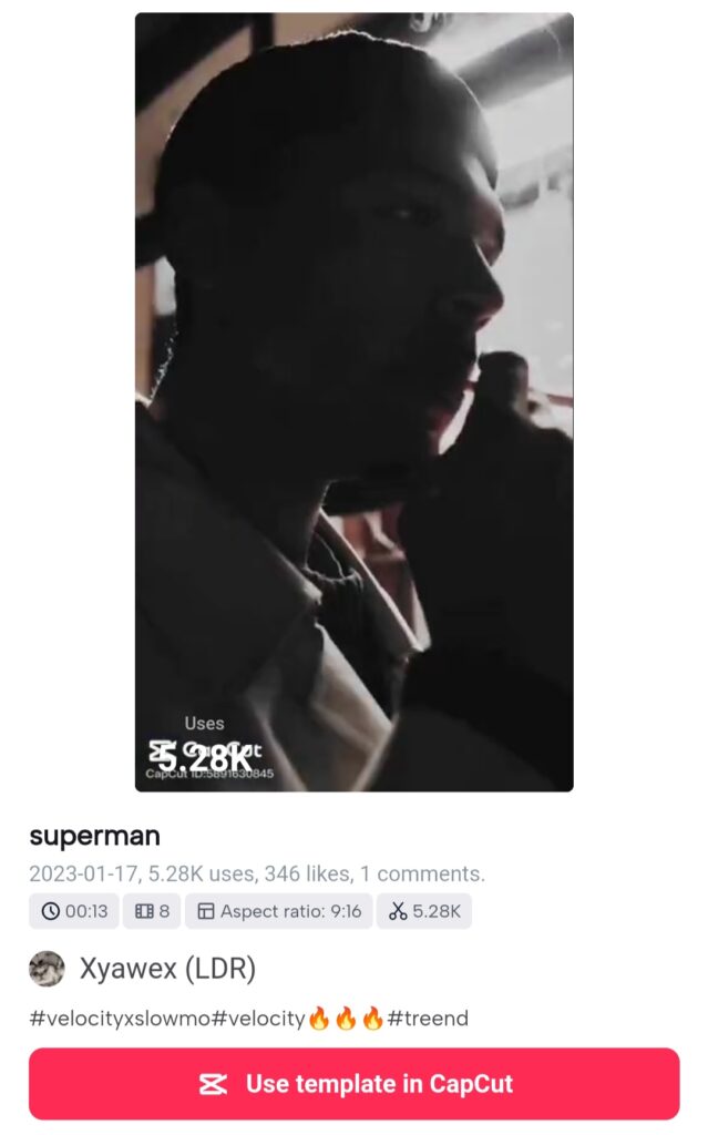 Eminem – Superman CapCut Template Links